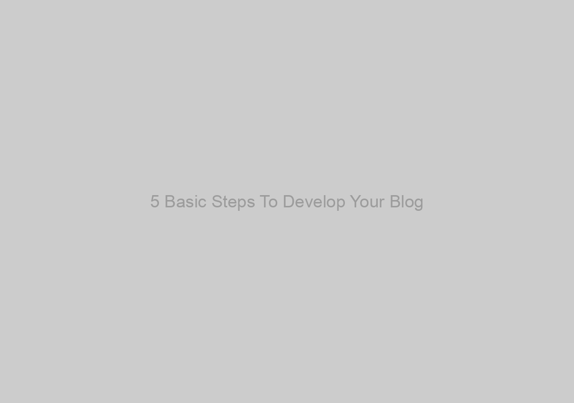 5 Basic Steps To Develop Your Blog